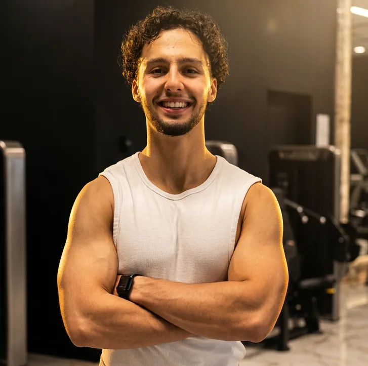 Enzo, coach sportif BPJEPS mention B, en salle de sport à Chaville